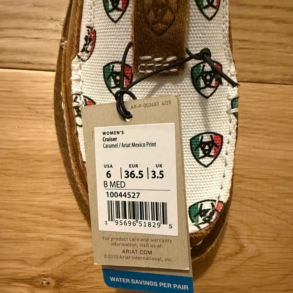 Ariat Cruiser Slip-On Shoes – Caramel / Mexico Print – Women’s Size 6 - Picture 5 of 8